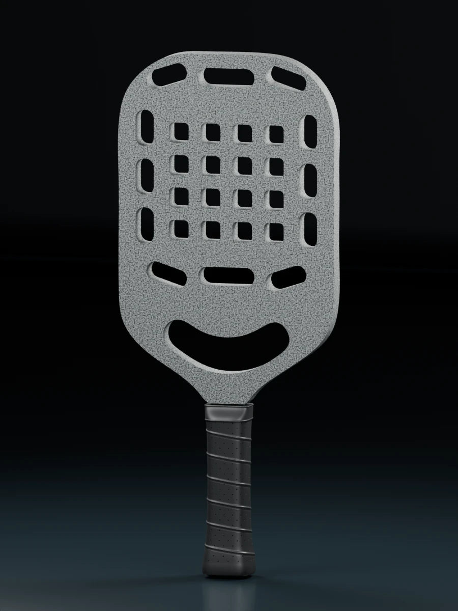 Sculpted gray foam inner core with square and perimeter openings